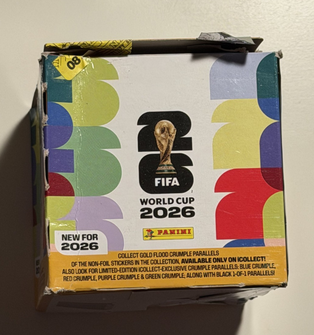 2026 Panini FIFA World Cup Gold Crumple SEALED Sticker Pack LOT of 10 Packs