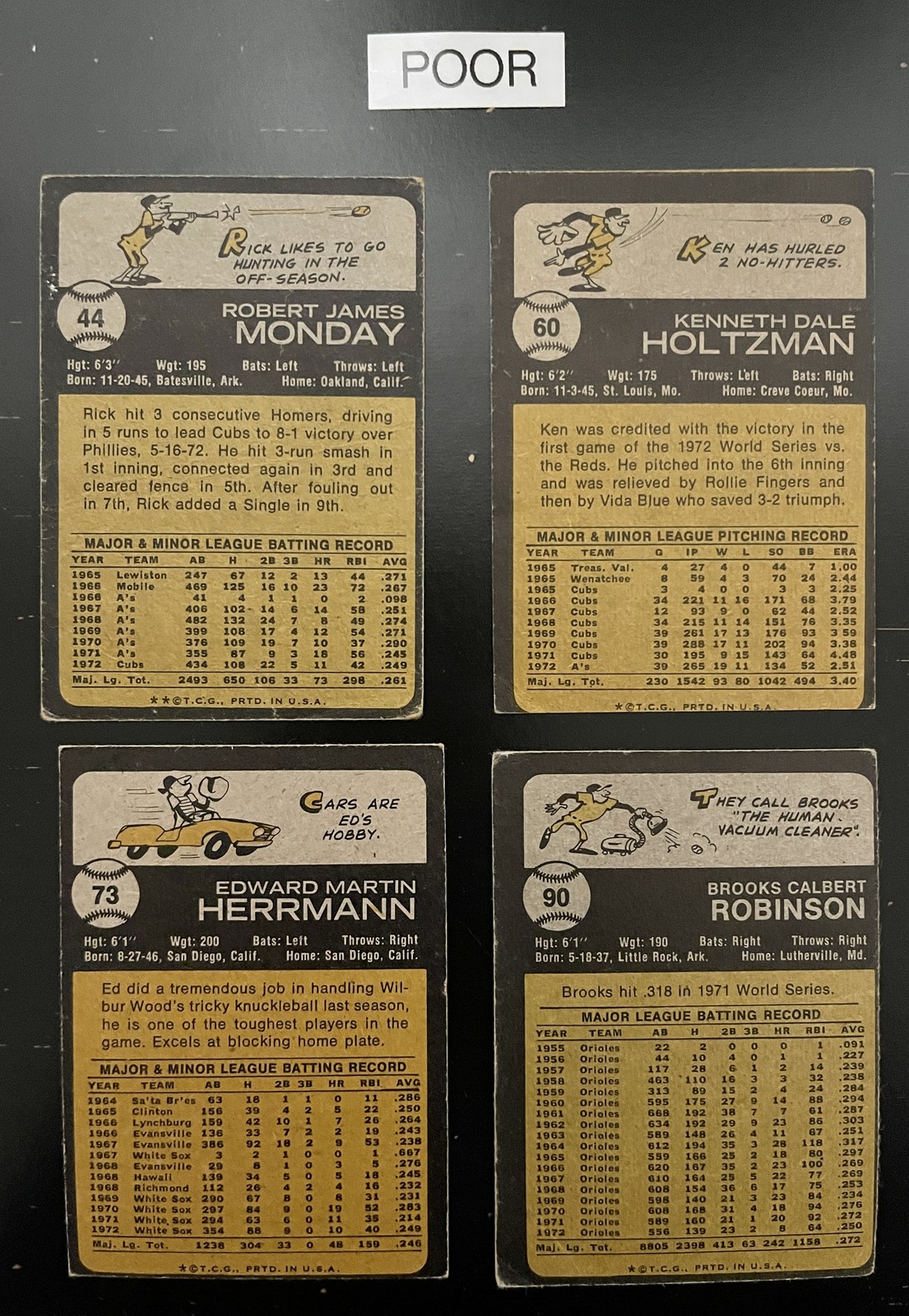 1973 Topps Baseball Cards 126-275 (P-NM) – You Pick – Complete Your Set
