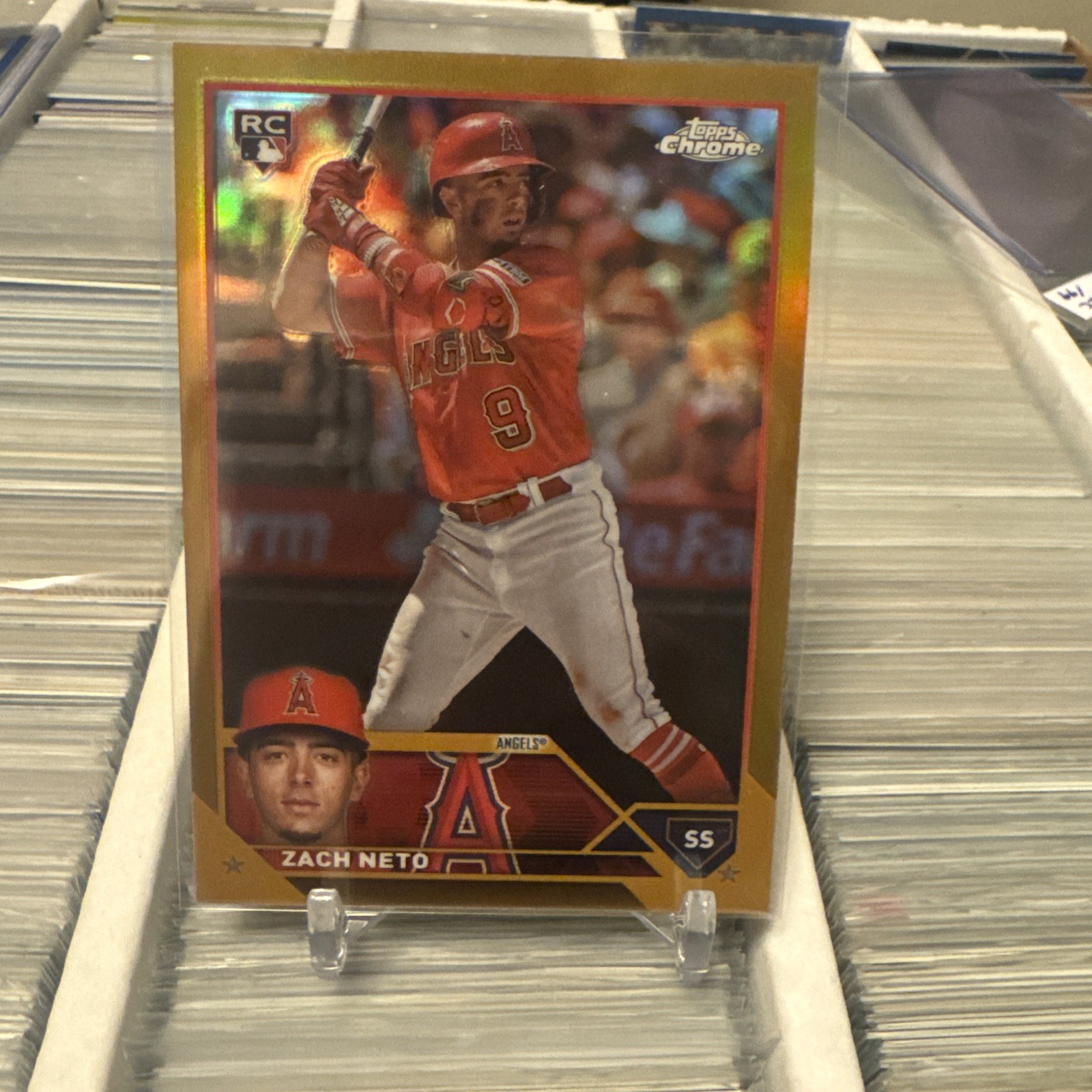 2023 Topps Chrome Update Zach Neto #USC34 True Gold Refractor 43 /50 Rookie RC