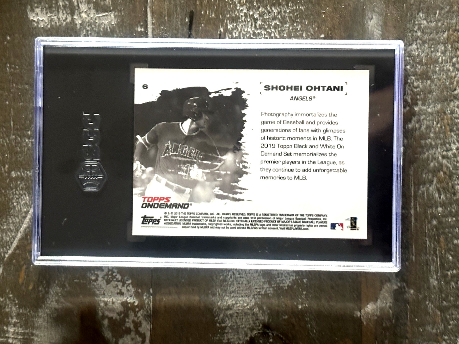 2019 Topps On Demand # 6 Shohei Ohtani Black and White