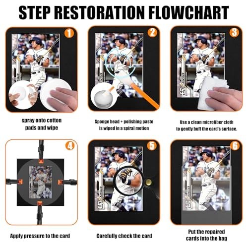 267 Pcs Trading Card Cleaning Kit with Fixing Jig & EVA Foam – Sports Card Care