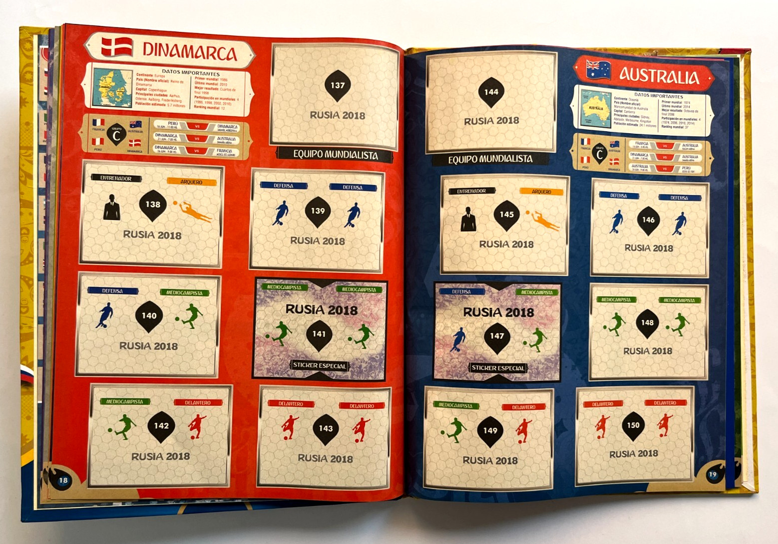 2018 WORLD CUP RUSSIA Album Hardcover Gold Edition + Full Set 380/380 Peru MESSI