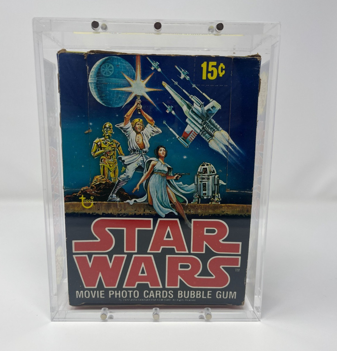 Acrylic Display Case Magnetic Lid FITS 1977 Topps Star Wars 1st Series 1 Wax Box