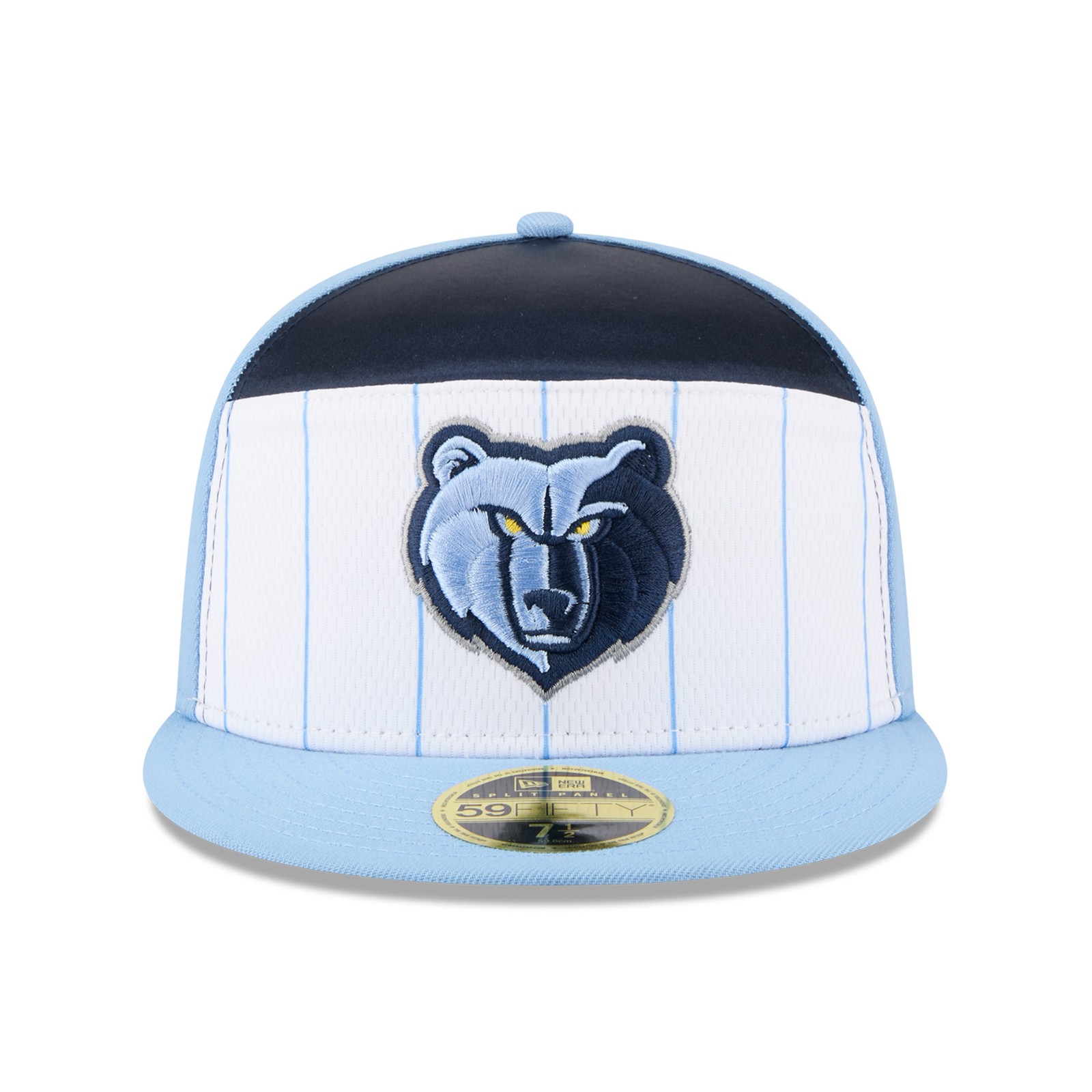 Men’s New Era White/Light Blue Memphis Grizzlies 2025 NBA Tip Off Split Panel