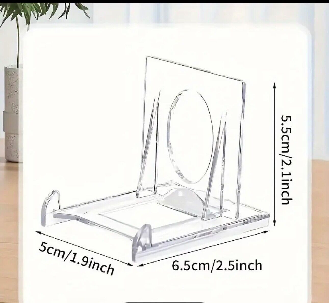 Two Part Adjustable Clear Acrylic Plastic Display Stand Easel (set of 10)