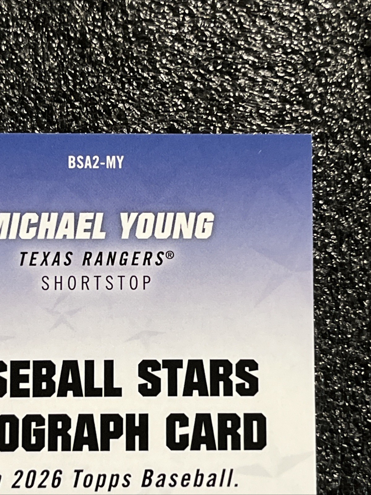 Topps 2026 Baseball Michael Young Baseball Stars Auto /25 #BSA2-MY Rangers