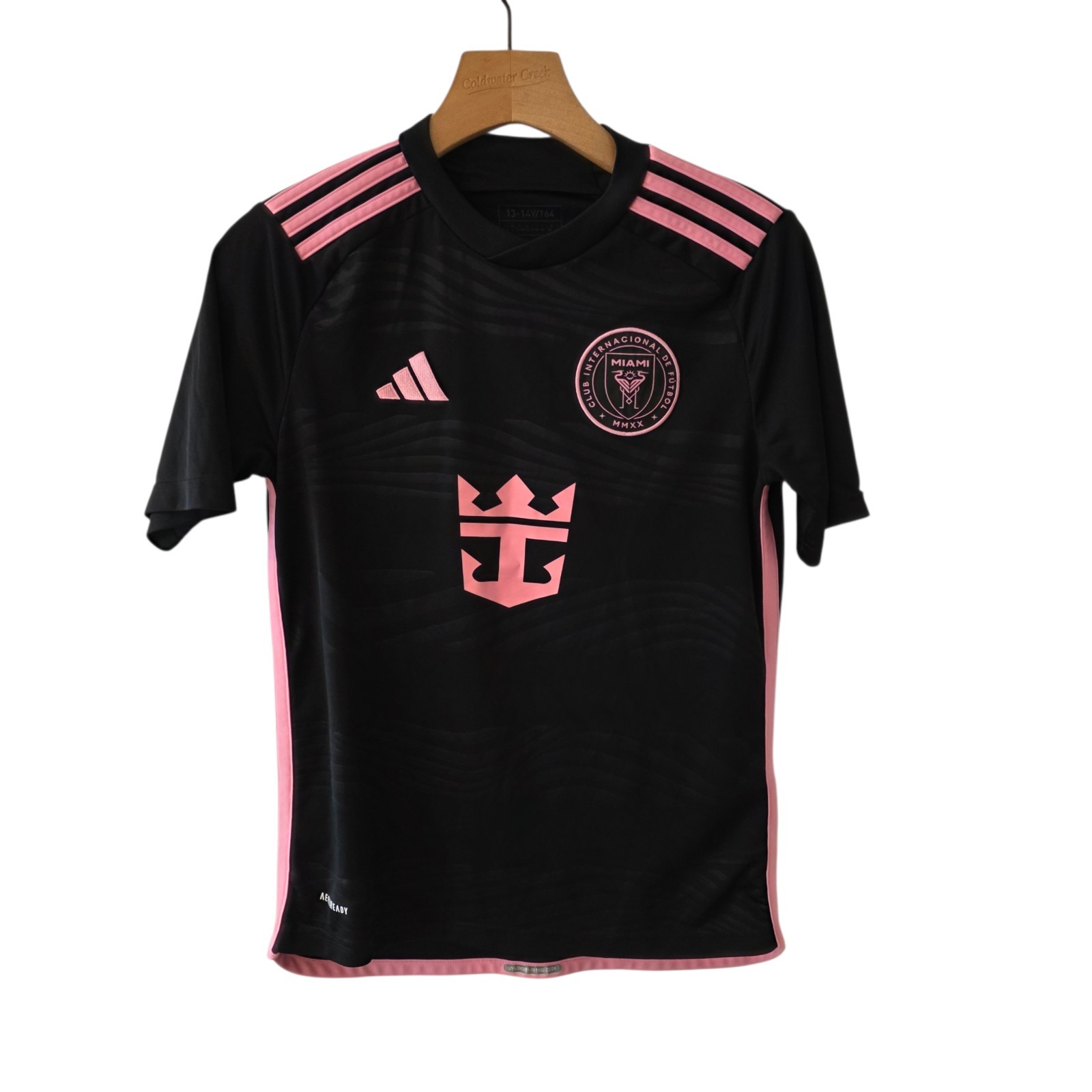 Adidas Inter Miami 2023/2024 Away Jersey Black/Pink #18 Emmanuel Youth L 13-14Y
