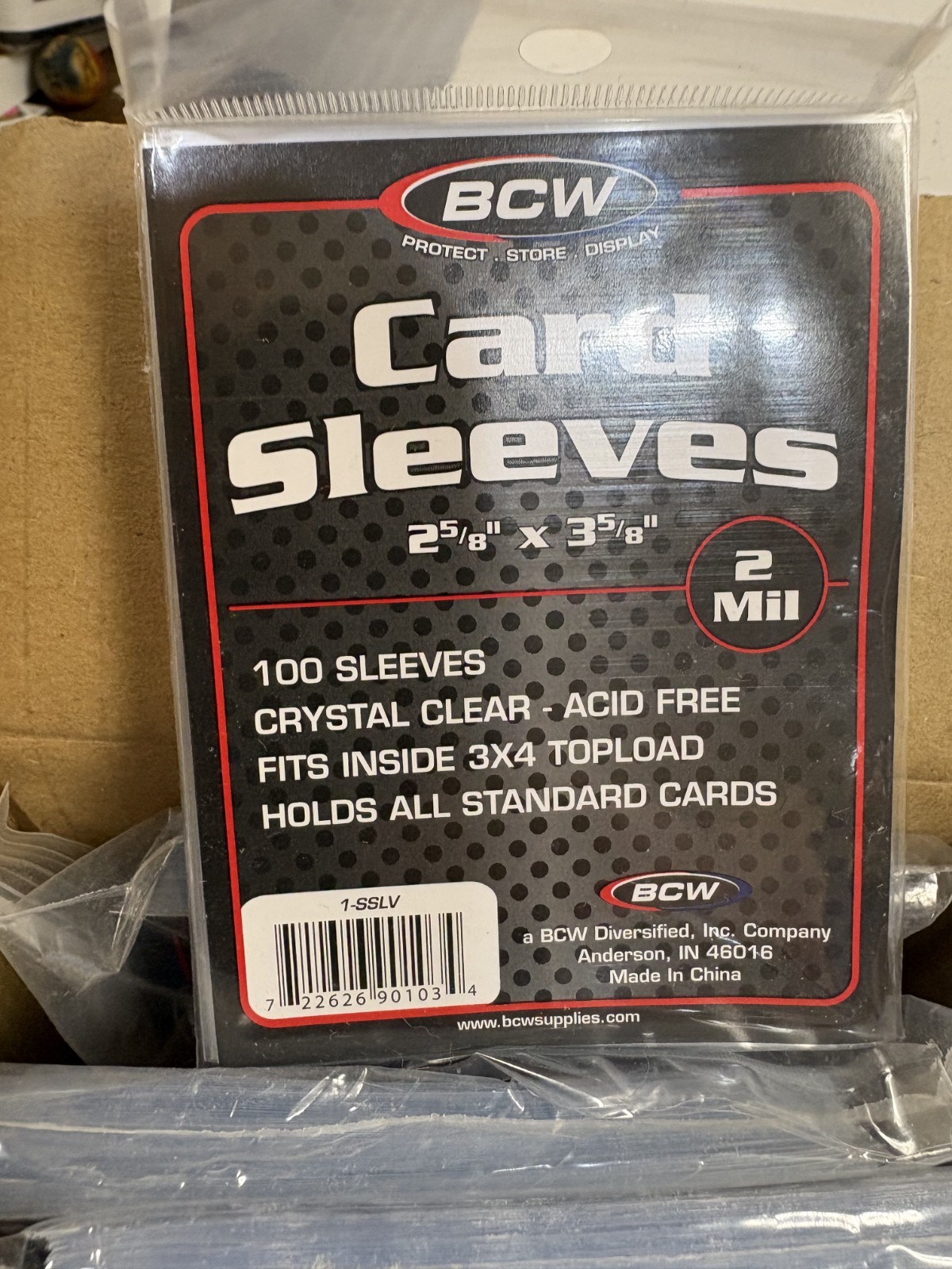 MSH- BCW Penny Card Soft Sleeves 10 Packs of 100 for Standard Sized Cards = 1000