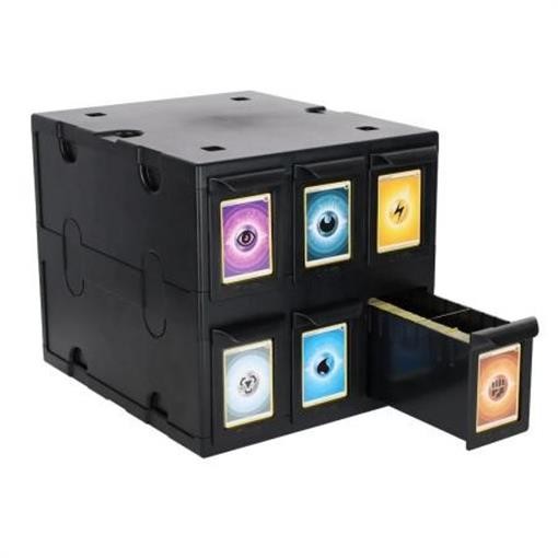 BCW Card Box Bin 6 Drawers Hold 1000+ Gaming / 700 Sports Cards Plastic Connect
