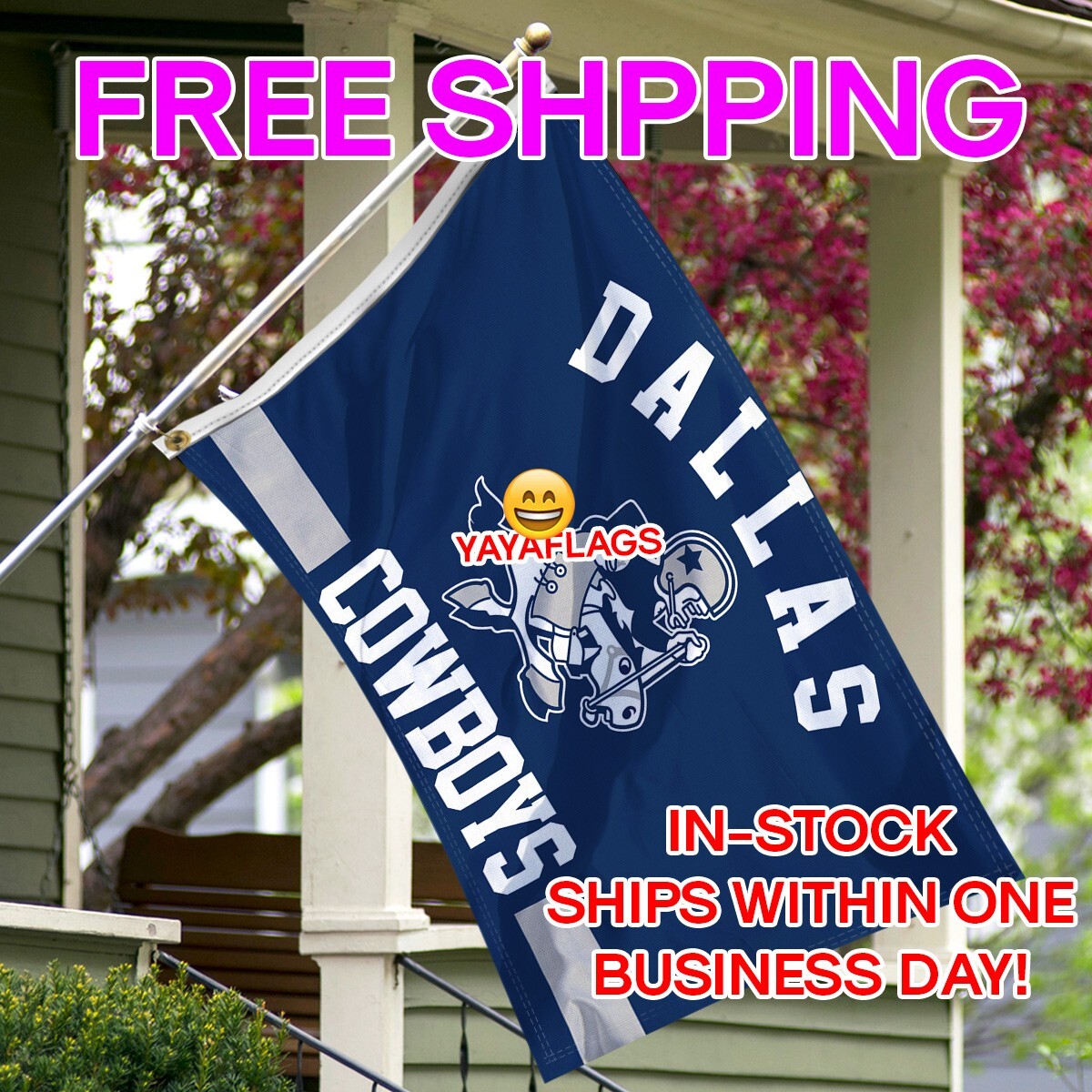 Dallas Cowboys Flag 3×5 Banner Star Logo FAST FREE Shipping US Seller