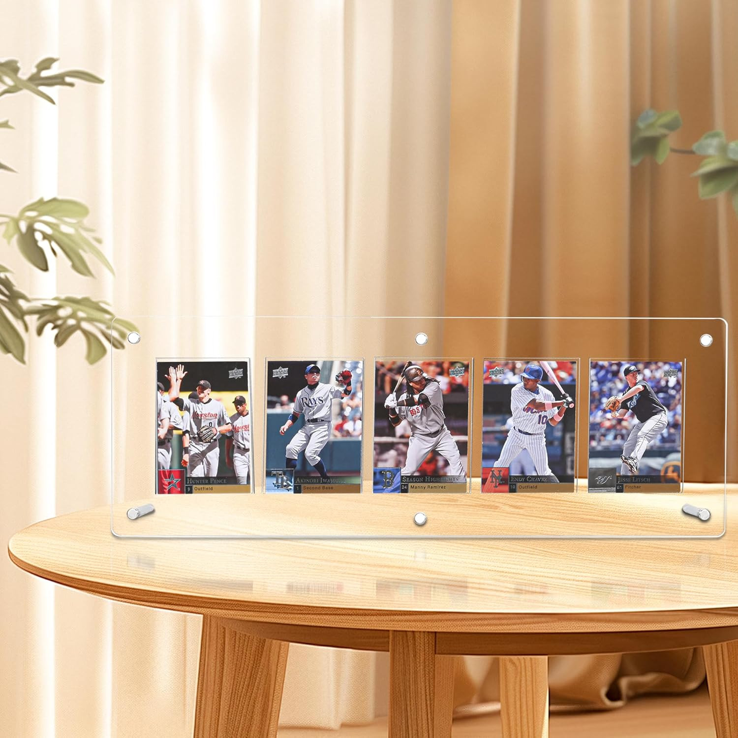 16″ Acrylic 5-Card Display Frame – For Trading Cards, PSA Graded Cards, Sports C