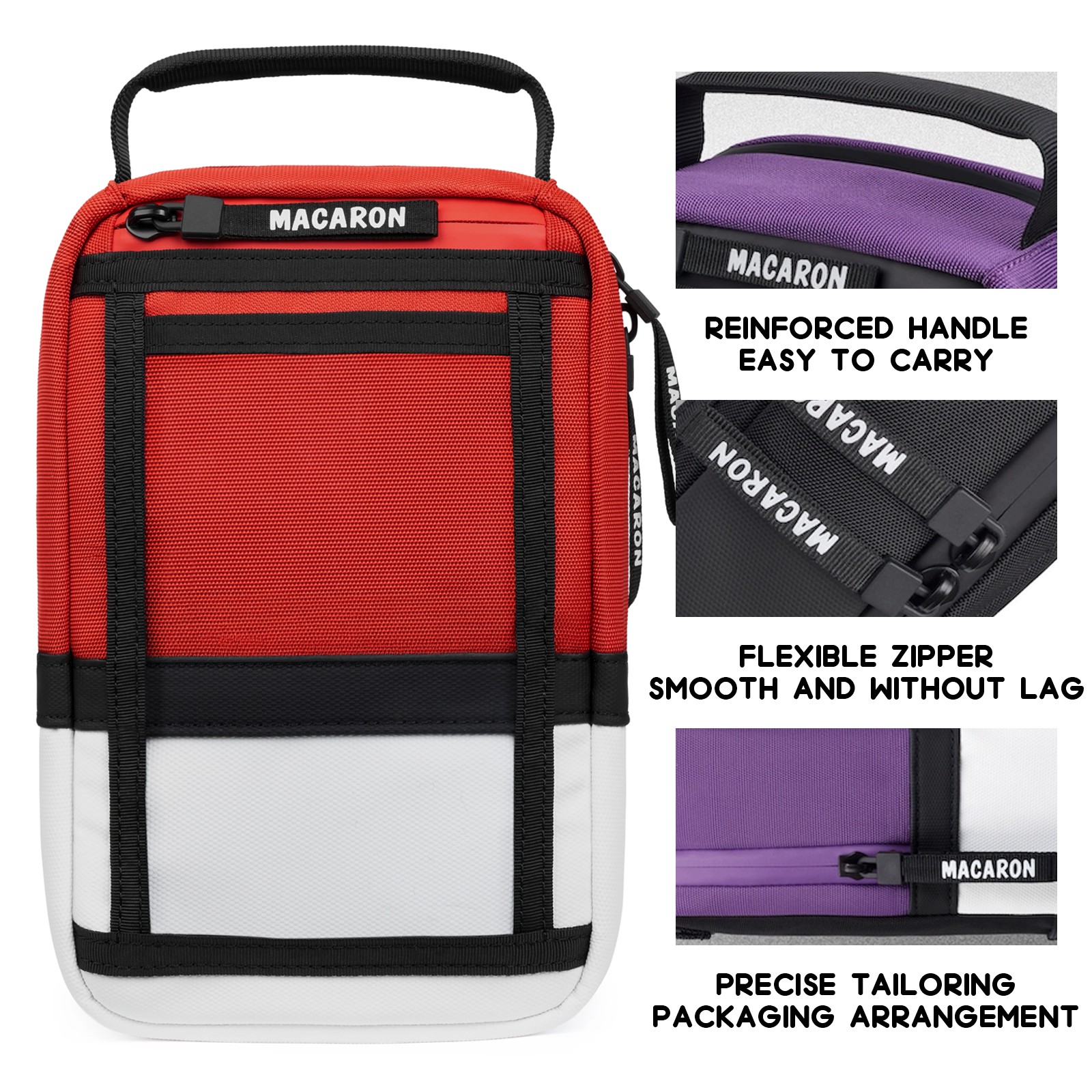 Graded Card Show Bag with Detachable Shoulder Strap Front Clear Window Display