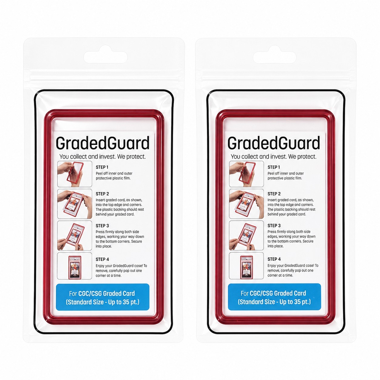 (2) Ruby GradedGuard CGC Graded Card Jewel Case Guard Protector Stackable
