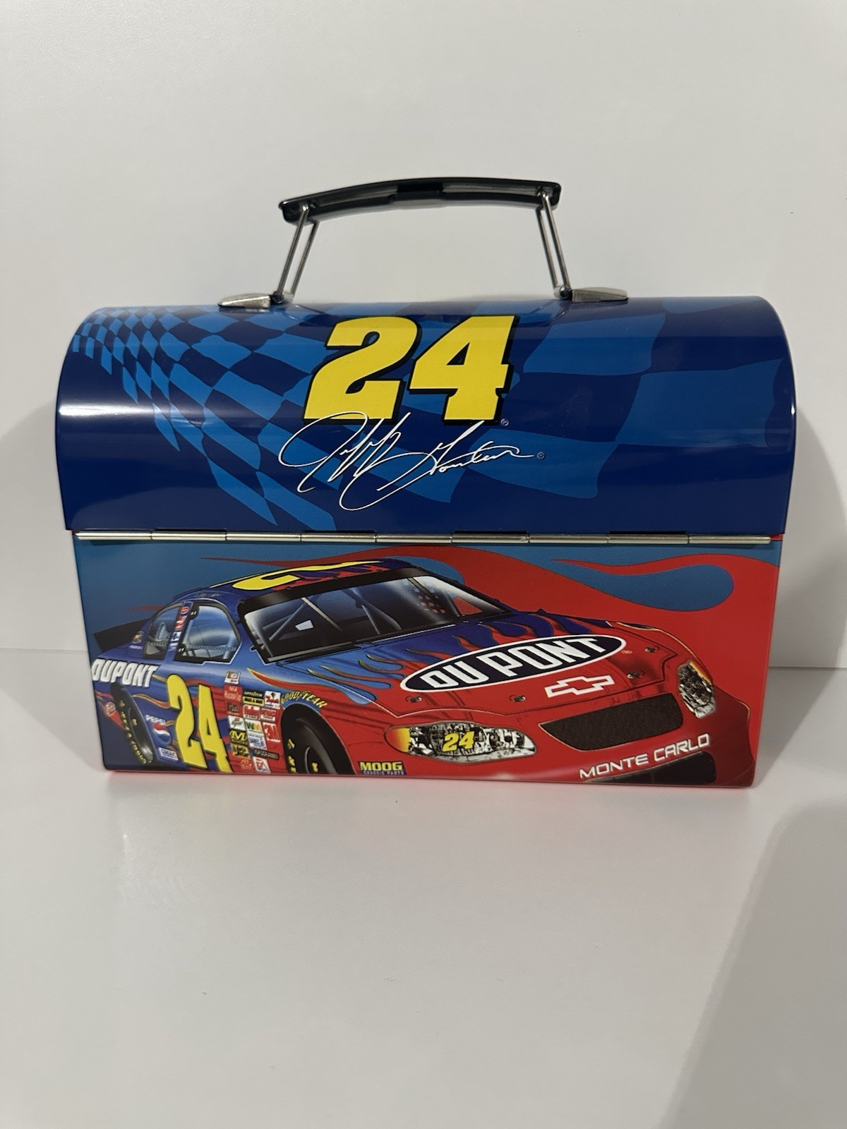 Jeff Gordon #24 NASCAR Tin Lunch Box – DuPont Racing Collectible Storage Box