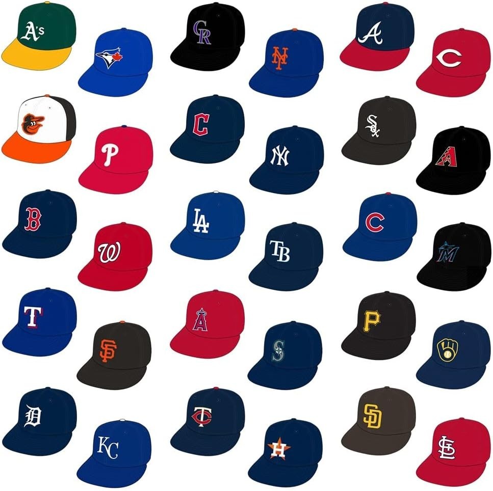 100 Pcs Sports Stickers,Baseball Team Logo Multicolored