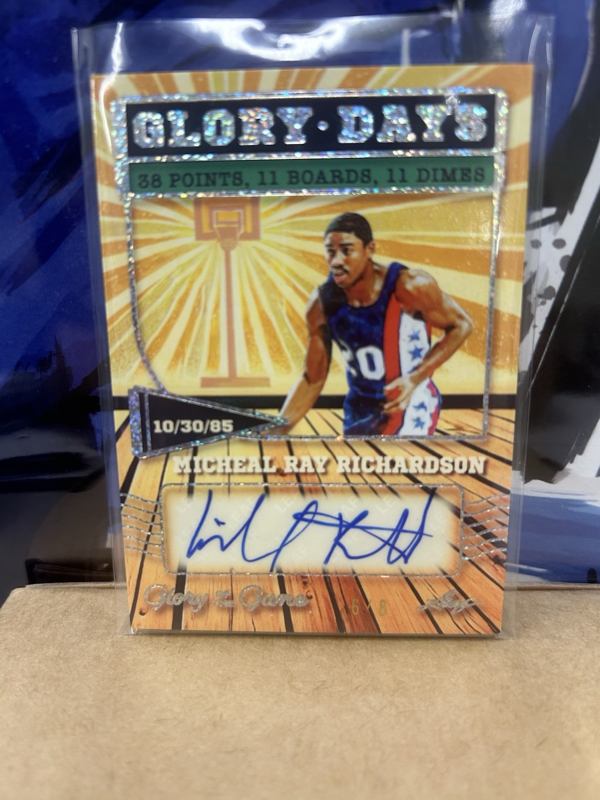 Leaf Glory Days 2024 Micheal Ray Richardson Auto 6/8 Insert #GD-MRR 🔥🏀🔥