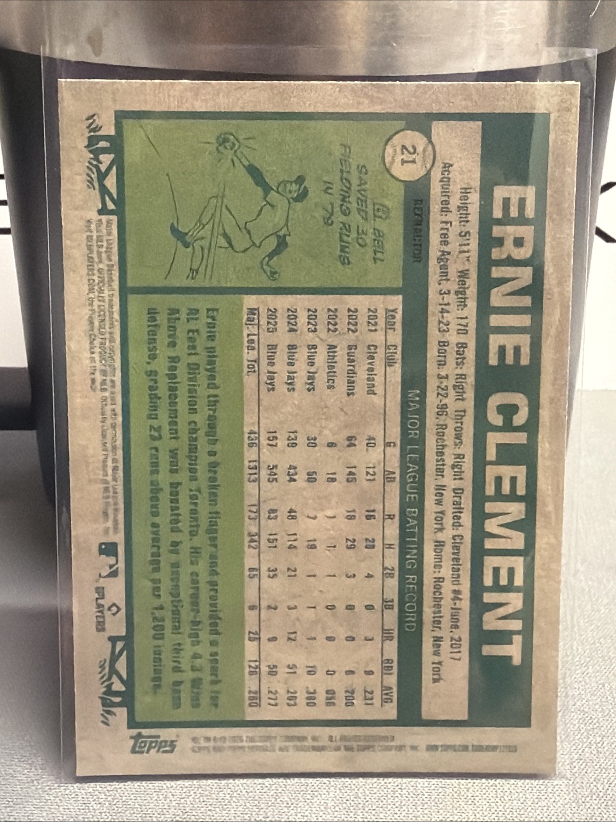 2026 Topps Heritage Mega Box Refractor Ernie Clement #21 Toronto Blue Jays