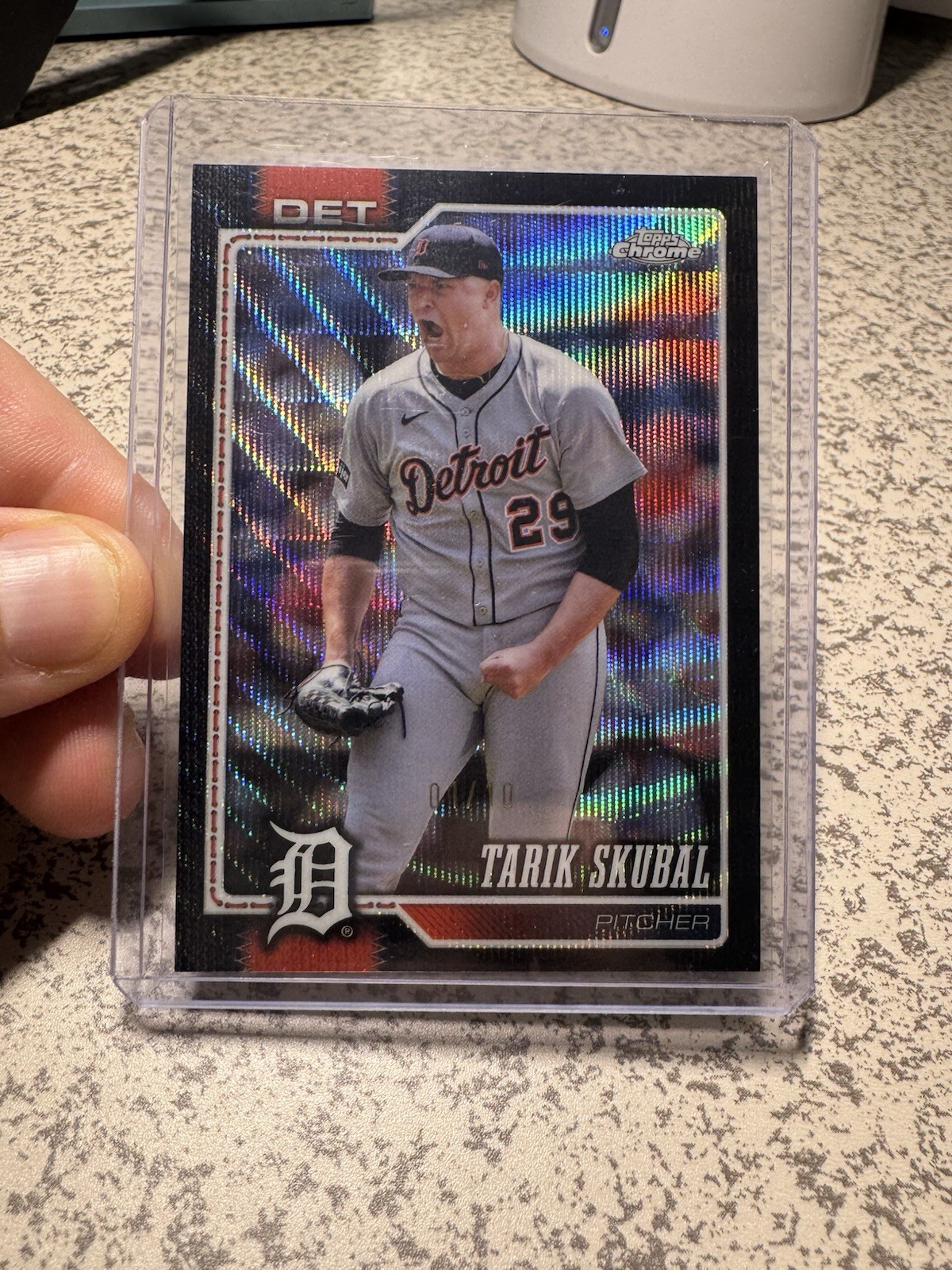 2026 Topps Chrome Tarik Skubal Black Refractor /10 #01/10 Tigers SSP