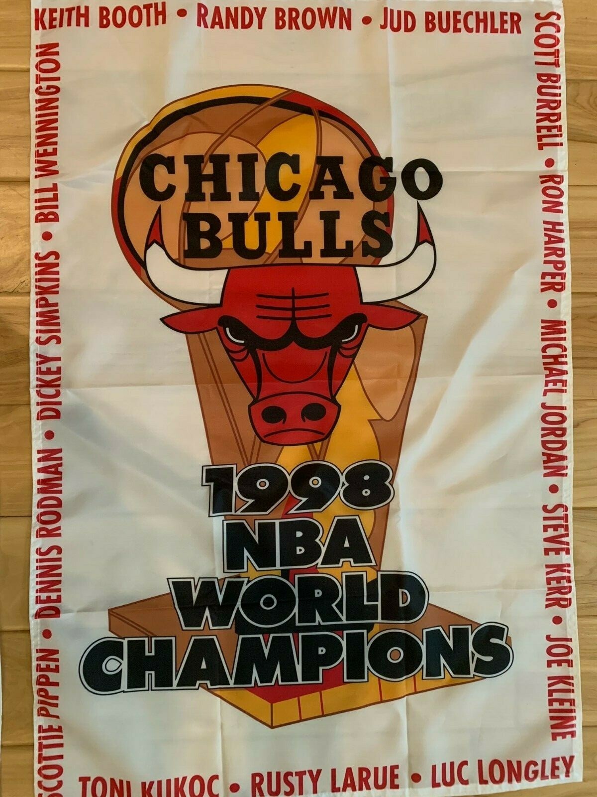 2’x3′ Full Set Of Chicago Bulls NBA Championship banners/flags “The Last Dance”