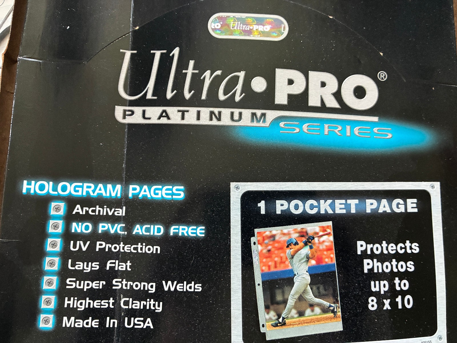 TEN 8×10 ULTRA PRO PLATINUM ONE-POCKET Sports Card Pages Sheets Protectors
