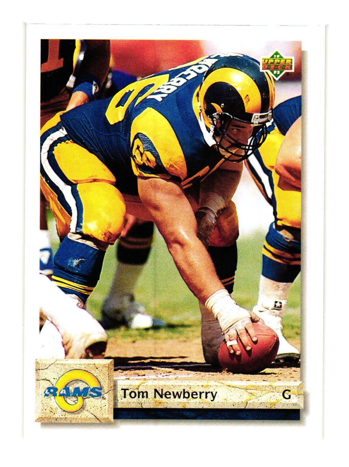 1992 Upper Deck #504 Tom Newberry Los Angeles Rams