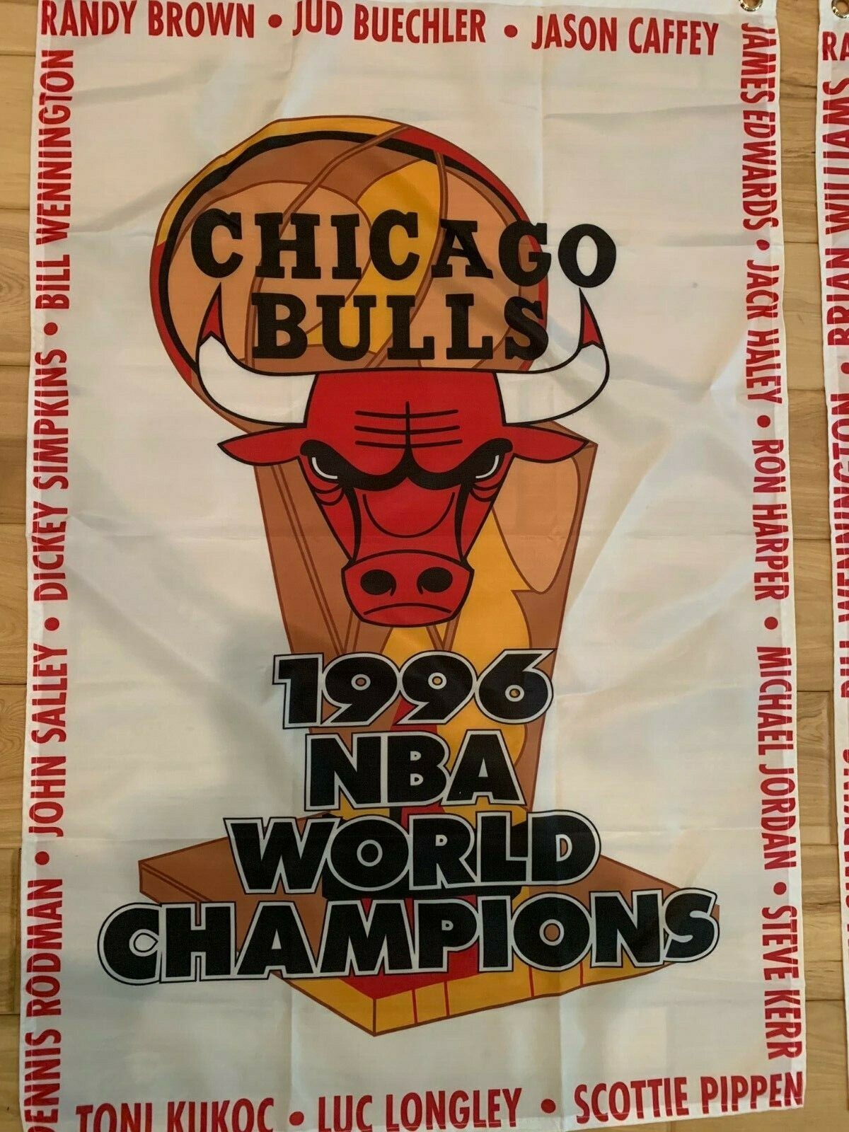 2’x3′ Full Set Of Chicago Bulls NBA Championship banners/flags “The Last Dance”