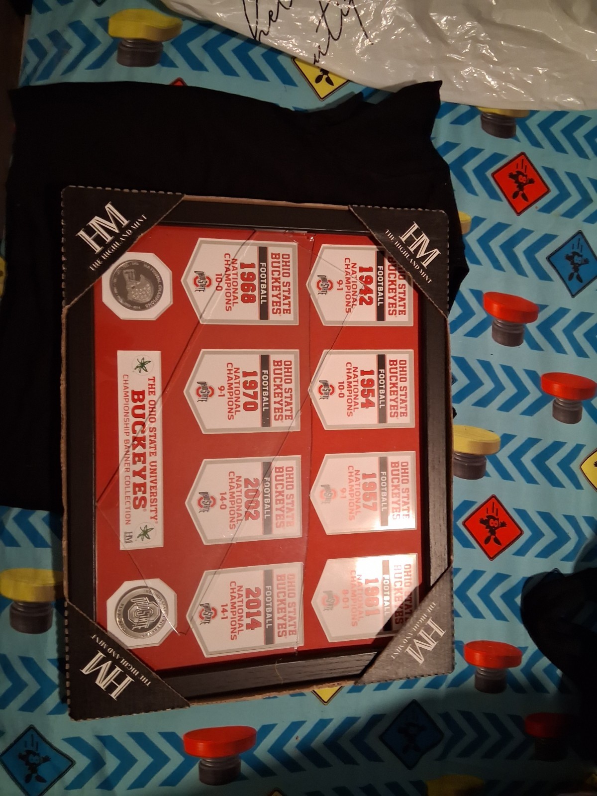 HM The Highland Mint Ohio State Buckeyes Football Championship Banner