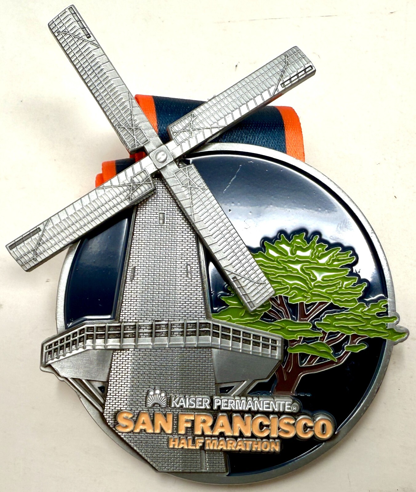 2024 Kaiser Permanente San Francisco KPSF Half Marathon Windmill Finisher Medal