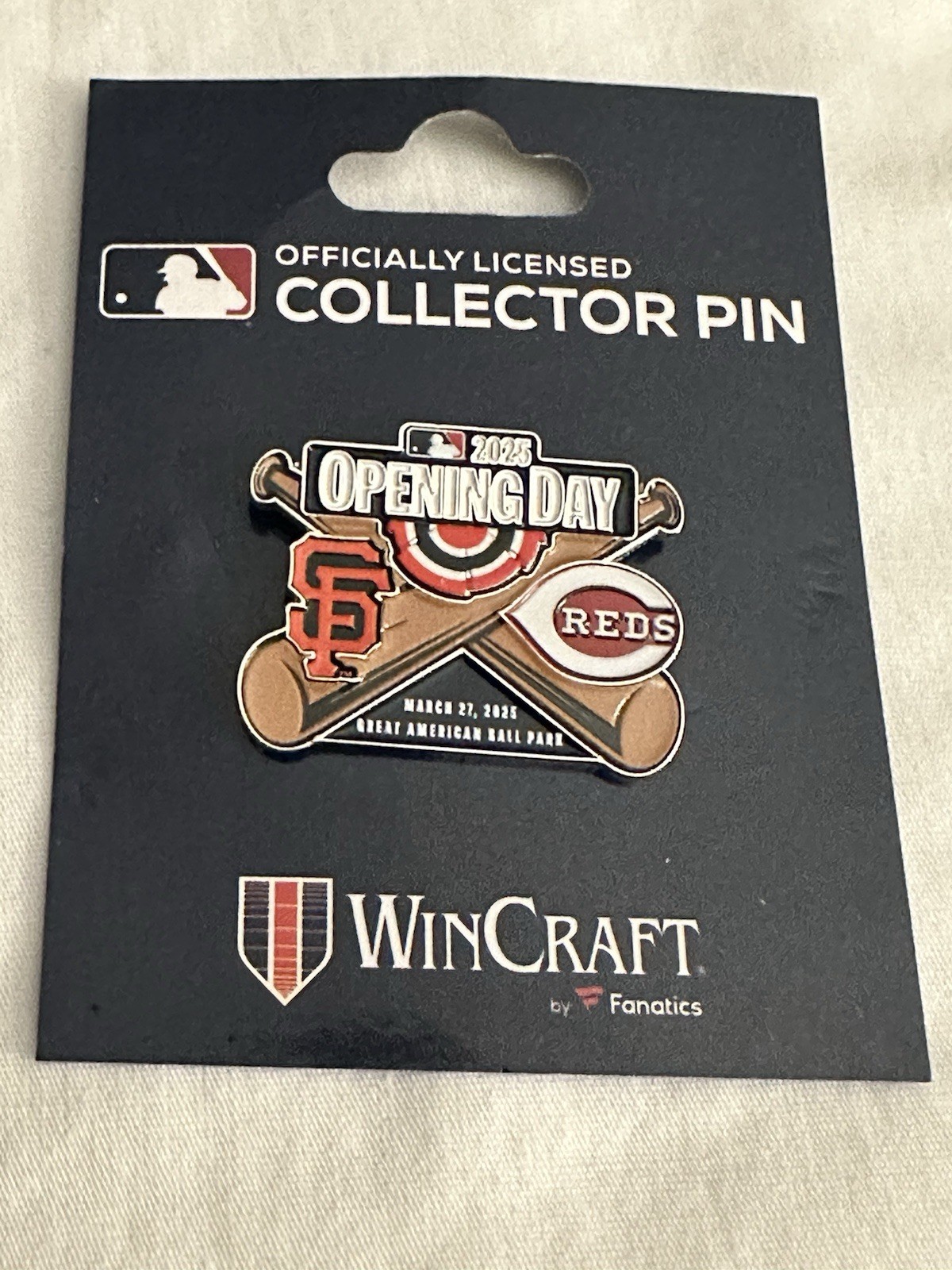 Cincinnati Reds opening day pin 2025