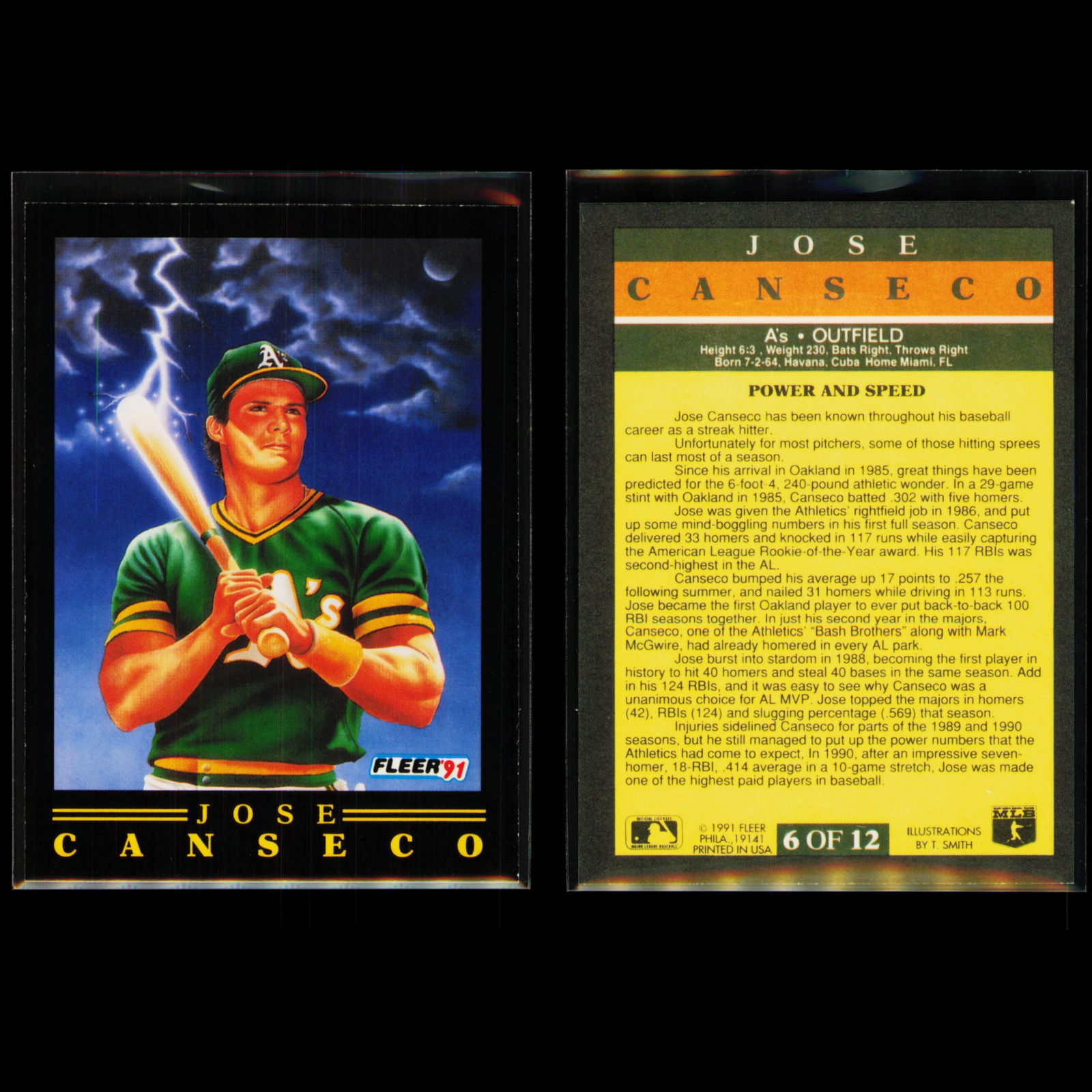 1991 Fleer Pro Vision Baseball Complete Set #1-12 – Bo Jackson Canseco Mattingly