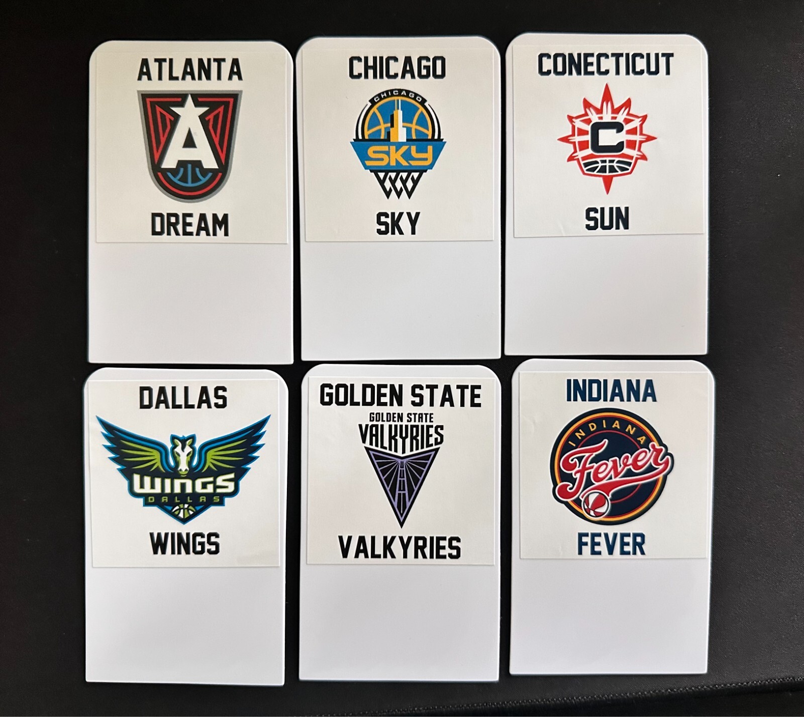 13 TALL Sports Card Dividers with FREE Custom WNBA Team Logo Labels