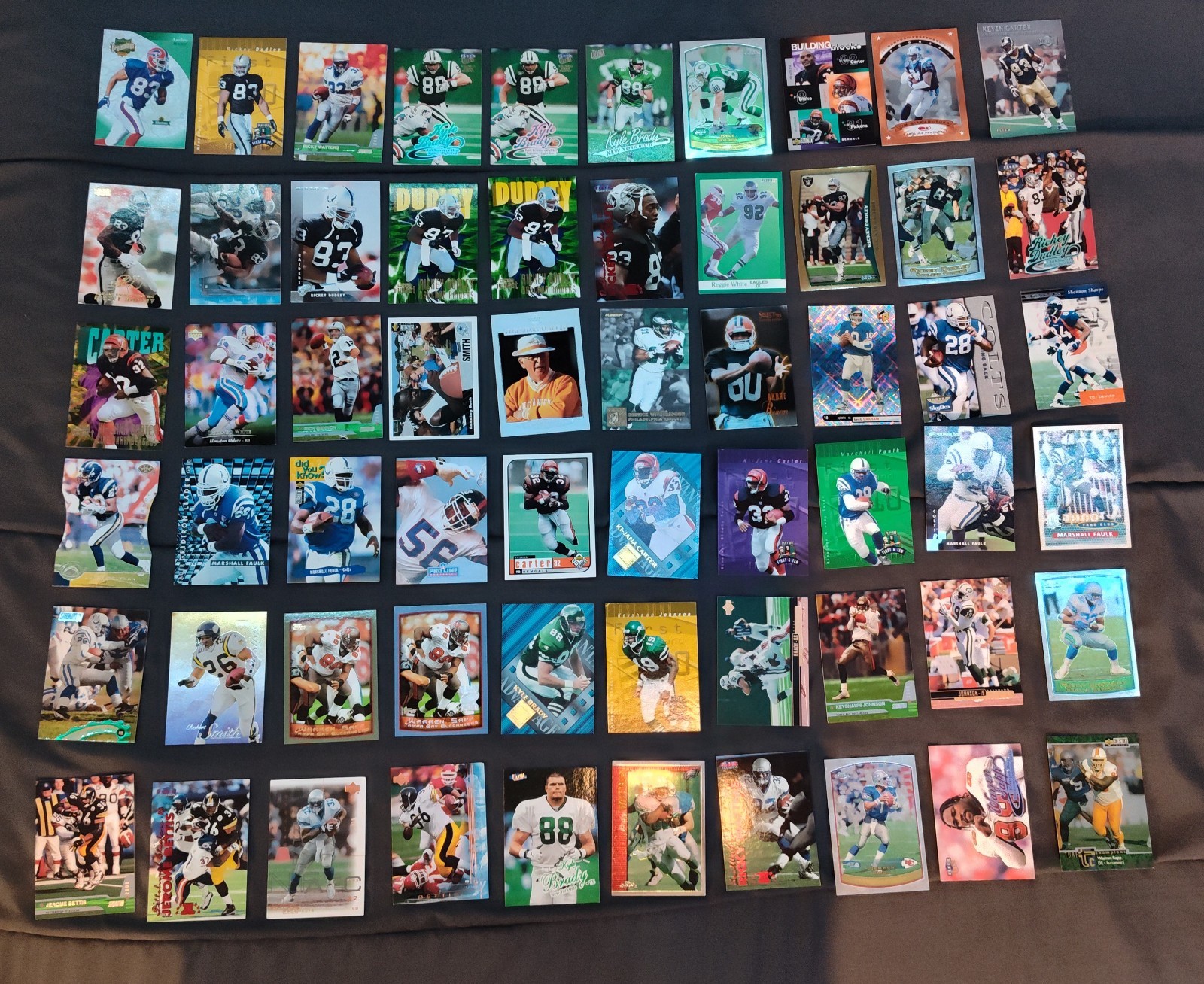 Set Of 98 Assorted Football Trading Cards Misc. Brands