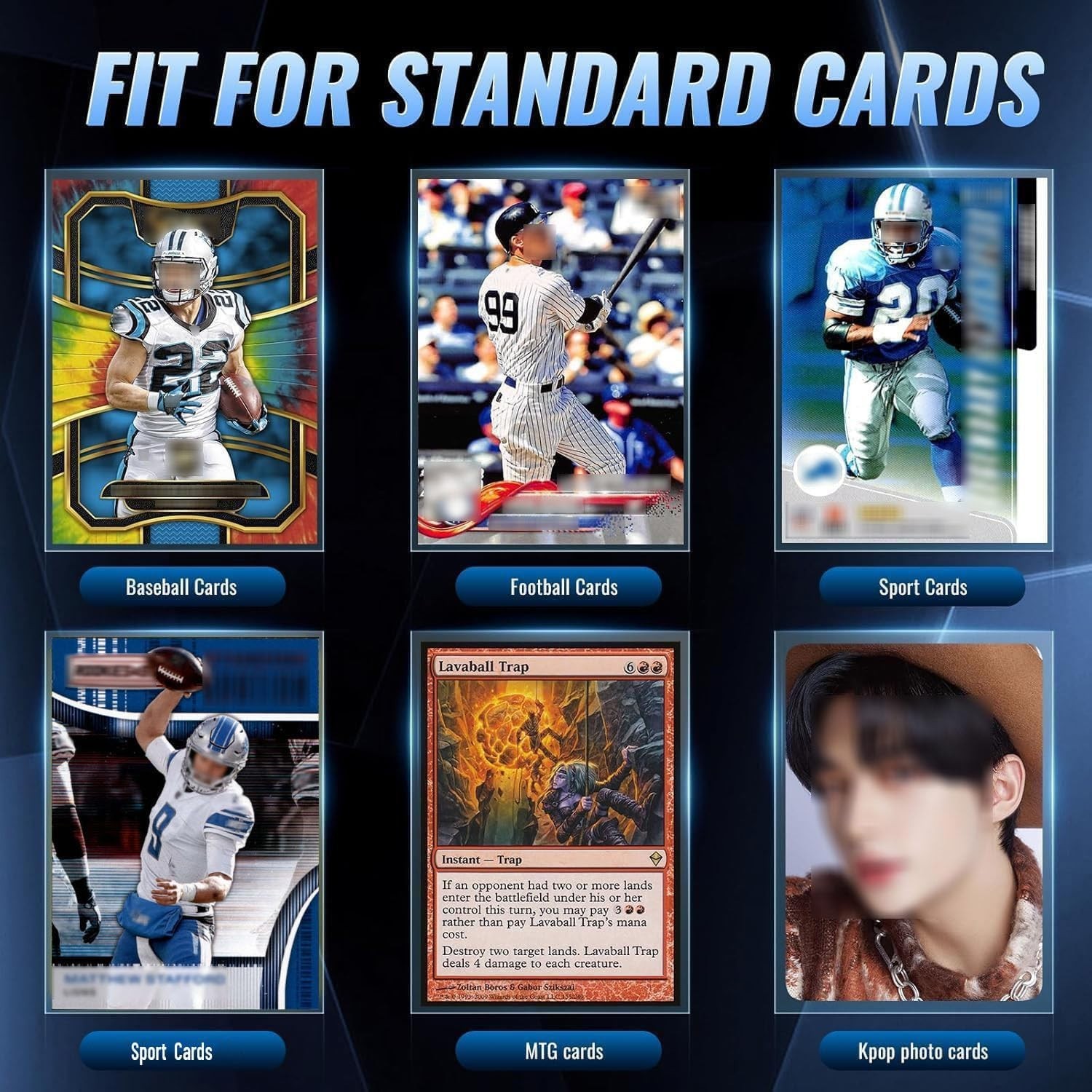 600 Fundas Transparentes Para Cartas Coleccionables MTG TCG Beisbol Poke Calidad