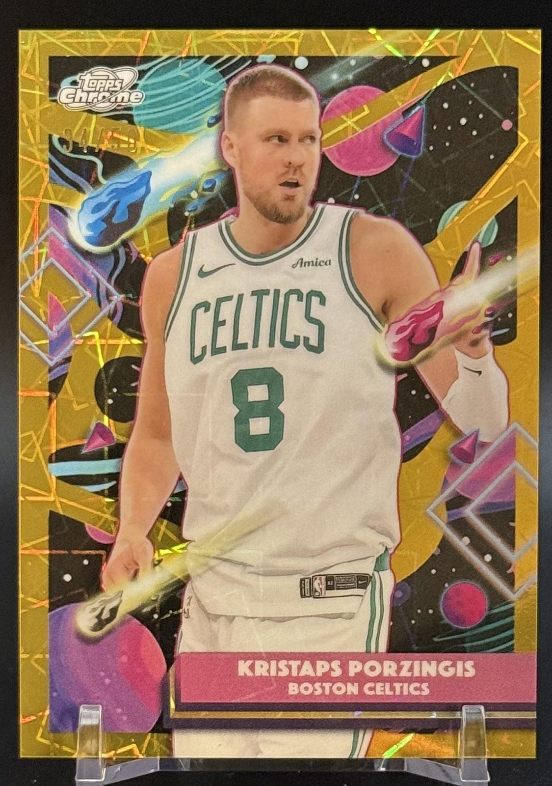 2025-26 Topps Chrome Cosmic #143 Kristaps Porzingis Gold Interstellar #/50
