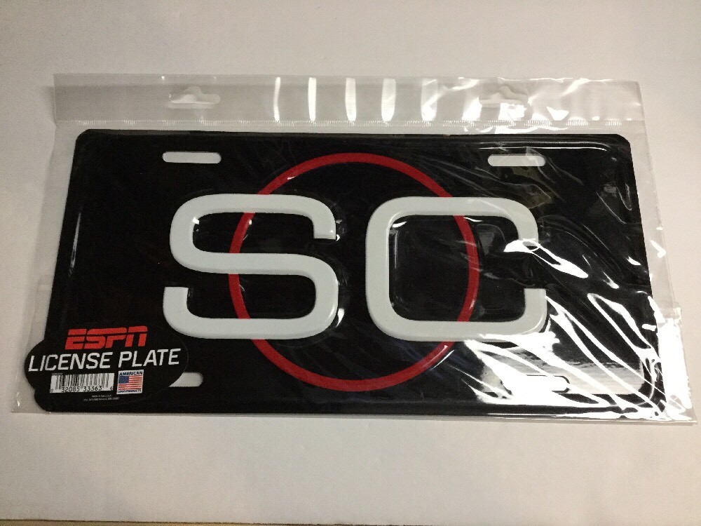 American Logo Products ESPN Sports Center License Plate Sign Made in U.S.A. New!