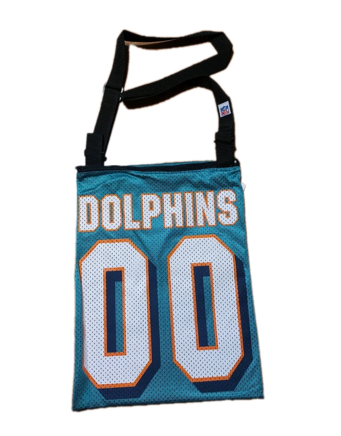 Miami Dolphins Tote Bag jersey Purse 10.5 X 14 Inch ON SALE (Embroidered Logo)