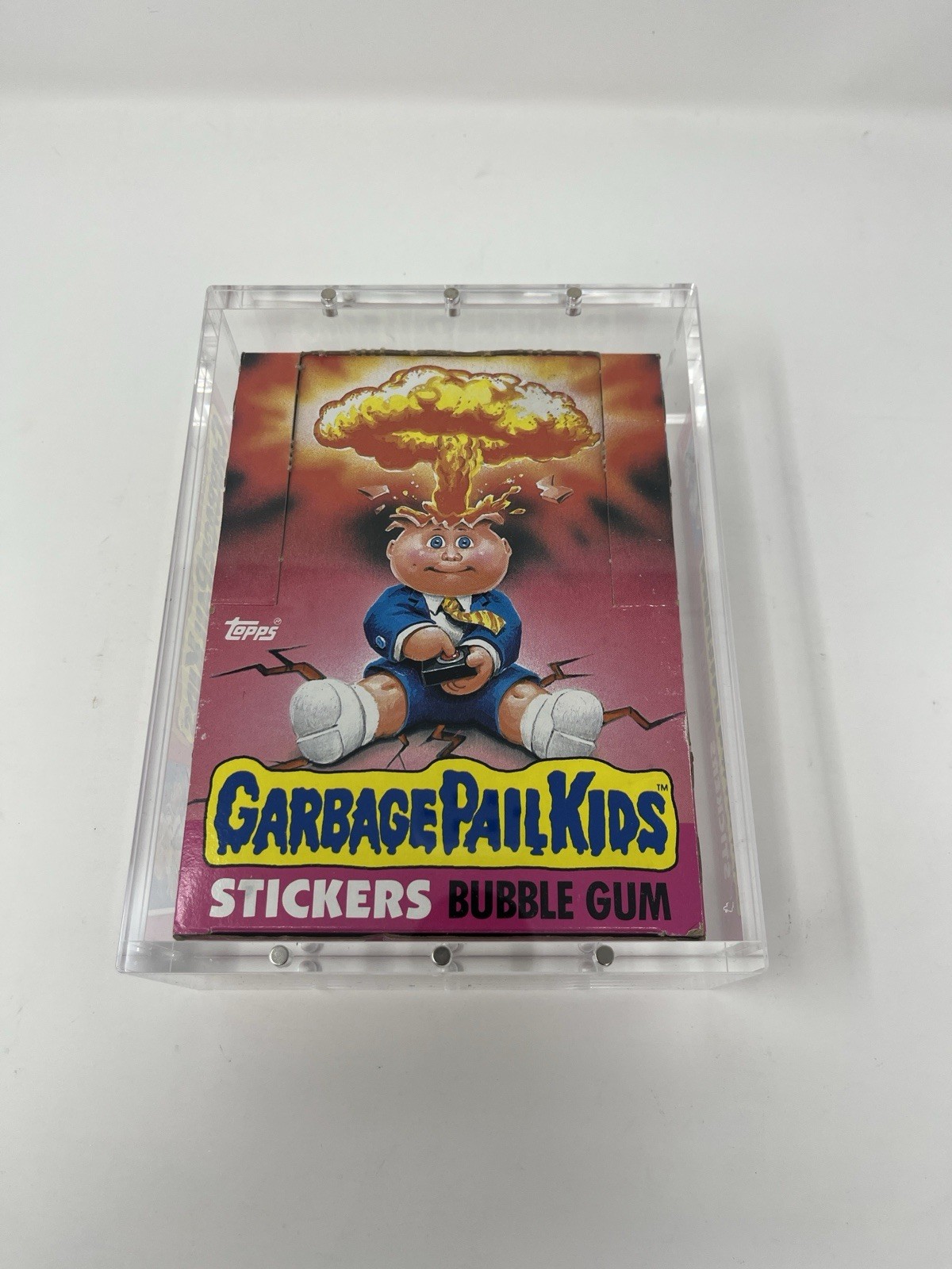 Acrylic Display Case Magnetic Lid FITS Garbage Pail Kids OS1 Series 1 Wax Box