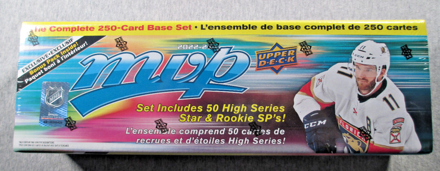 2022/23 Upper Deck MVP Hockey 250 Card Base Set + Exclusive Bonus Pack – SEALED