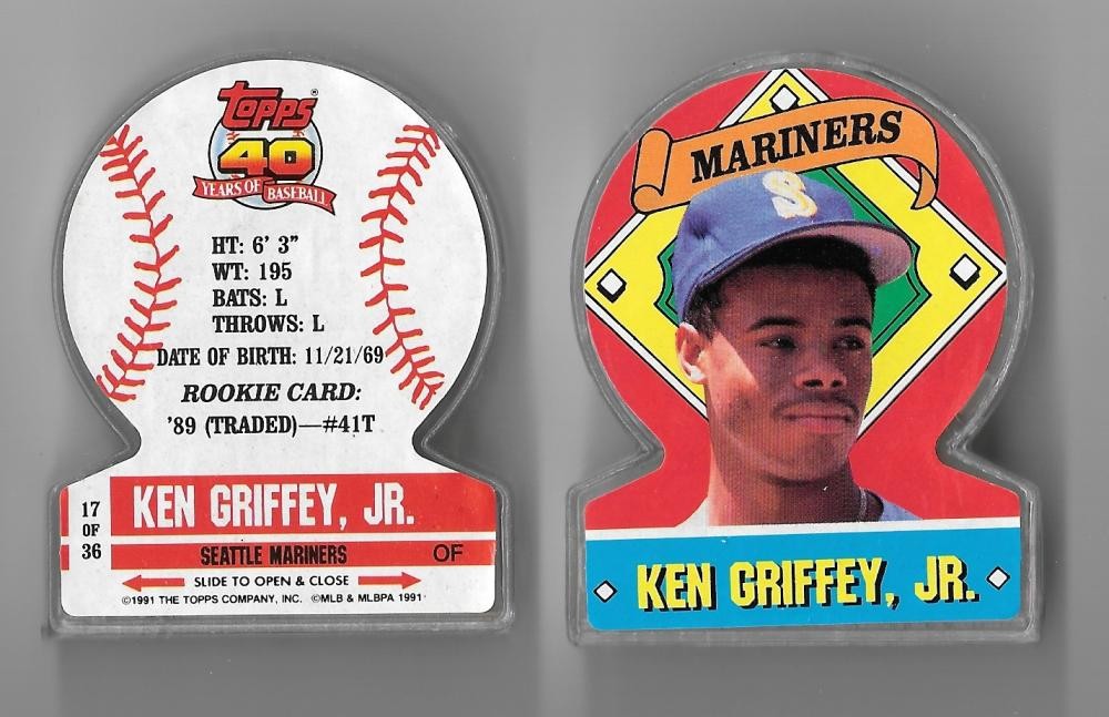 1991 Topps Stand-Ups (CLEAR w/ no Candy) – SEATTLE MARINERS KEN GRIFFEY Jr