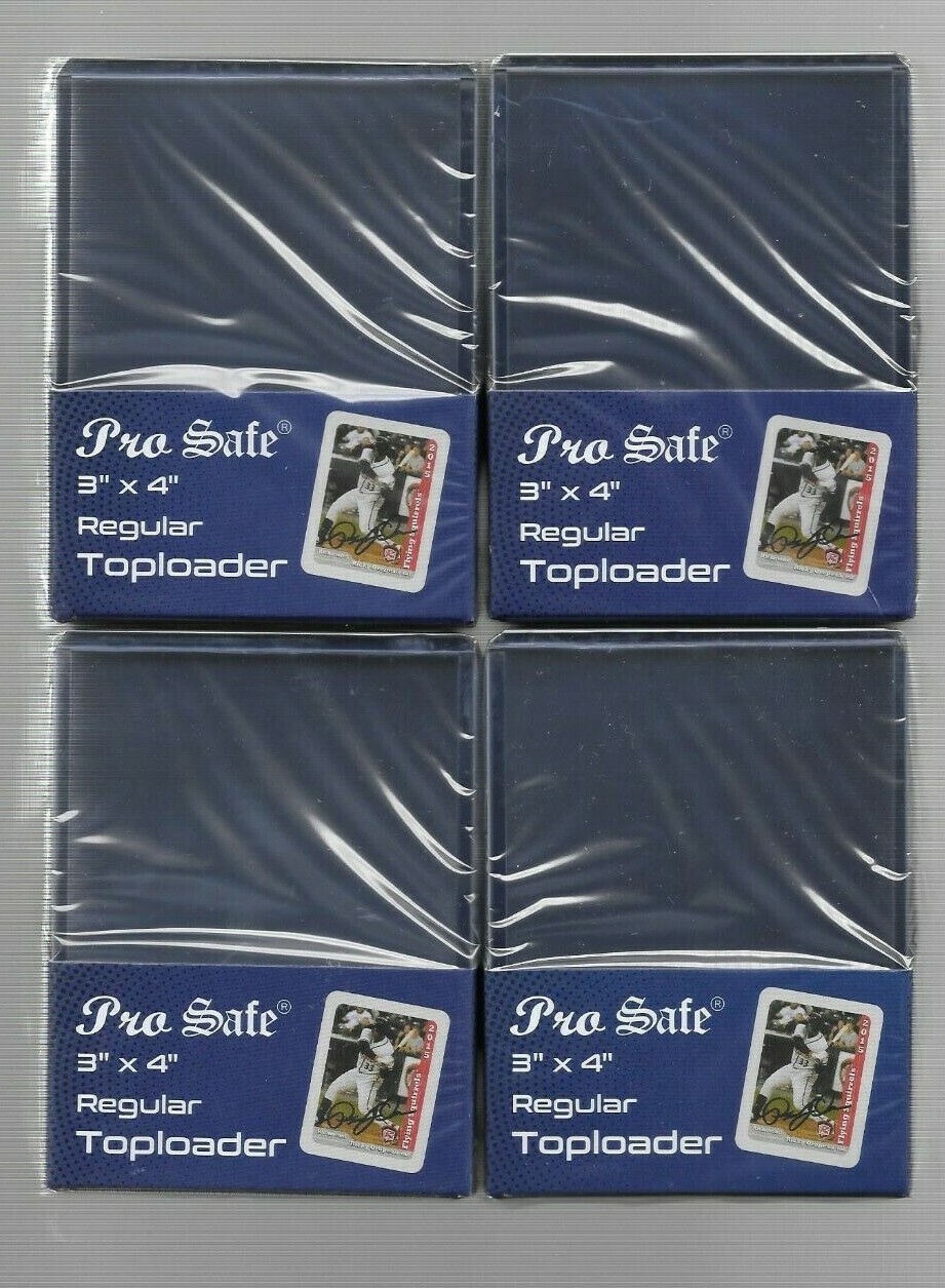 TOPLOADERS 3 X 4 TOP LOAD 1, 25, 50, 100, 500, 35PT SOFT SLEEVES INCLUDED