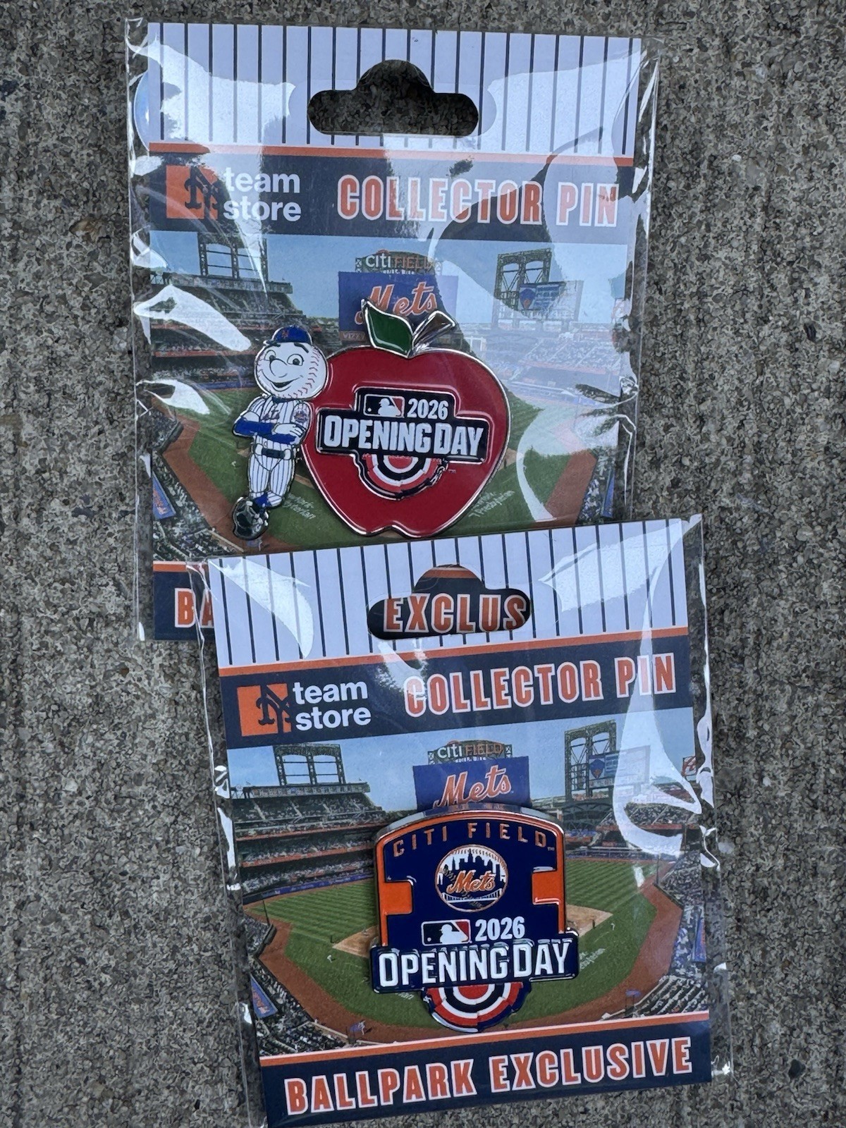 2026 NEW YORK METS OPENING DAY 6 Six Pin Set Citifield MLB NYM Pirates In Hand