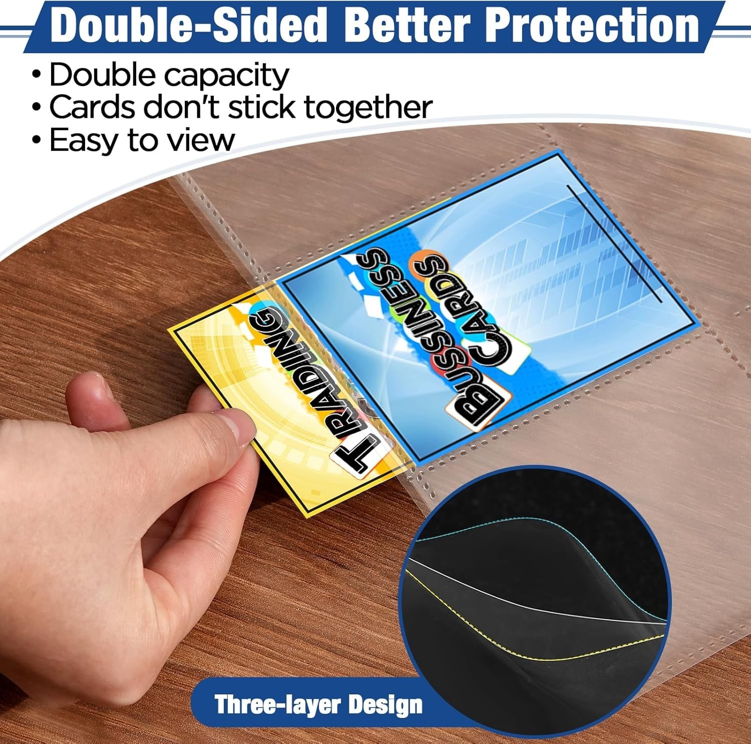 648 Pockets Double Sided Trading Card Sleeves 9-Pocket Binder Sheets for MTG TCG