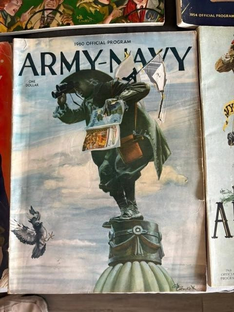 Vtg 1950’s/60’s/70’s-era ARMY vs. NAVY College NCAA Game Program Lot (12)