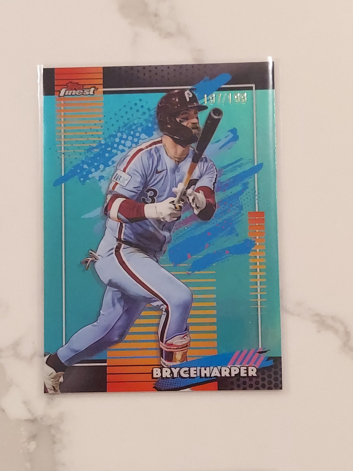2026 FINEST BASEBALL AQUA REFRACTOR UNCOMMON #197/199 BRYCE HARPER