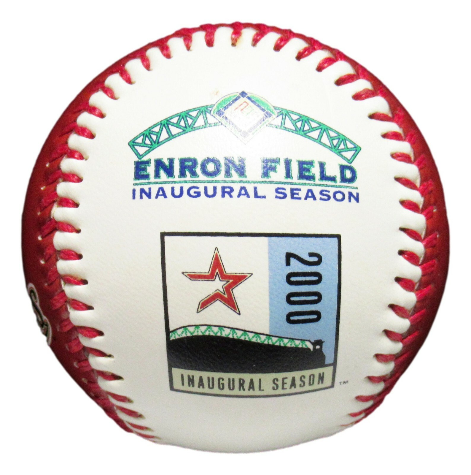 Astros 2000 Opening Day Enron Inaugural Game Commemorative Baseball 4/7 #/5000