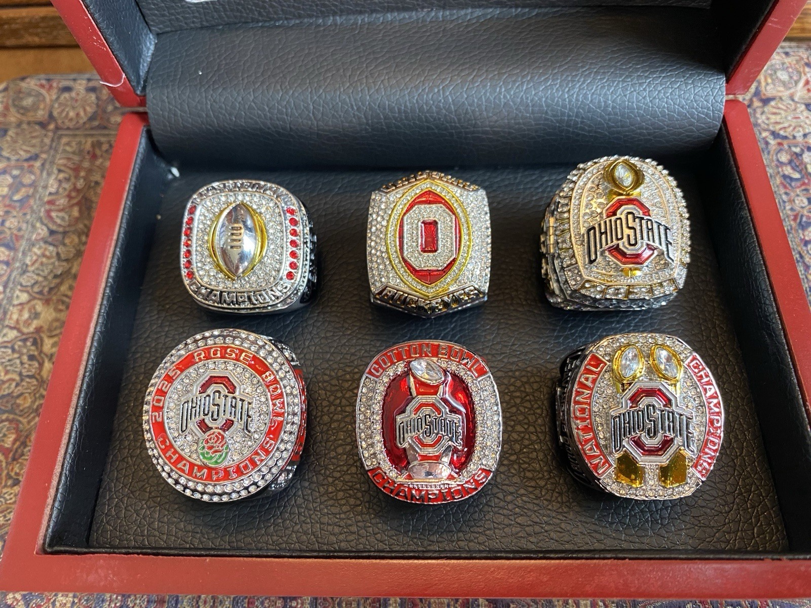 Ohio State Buckeyes Football 2025 National Championship Rings with Box