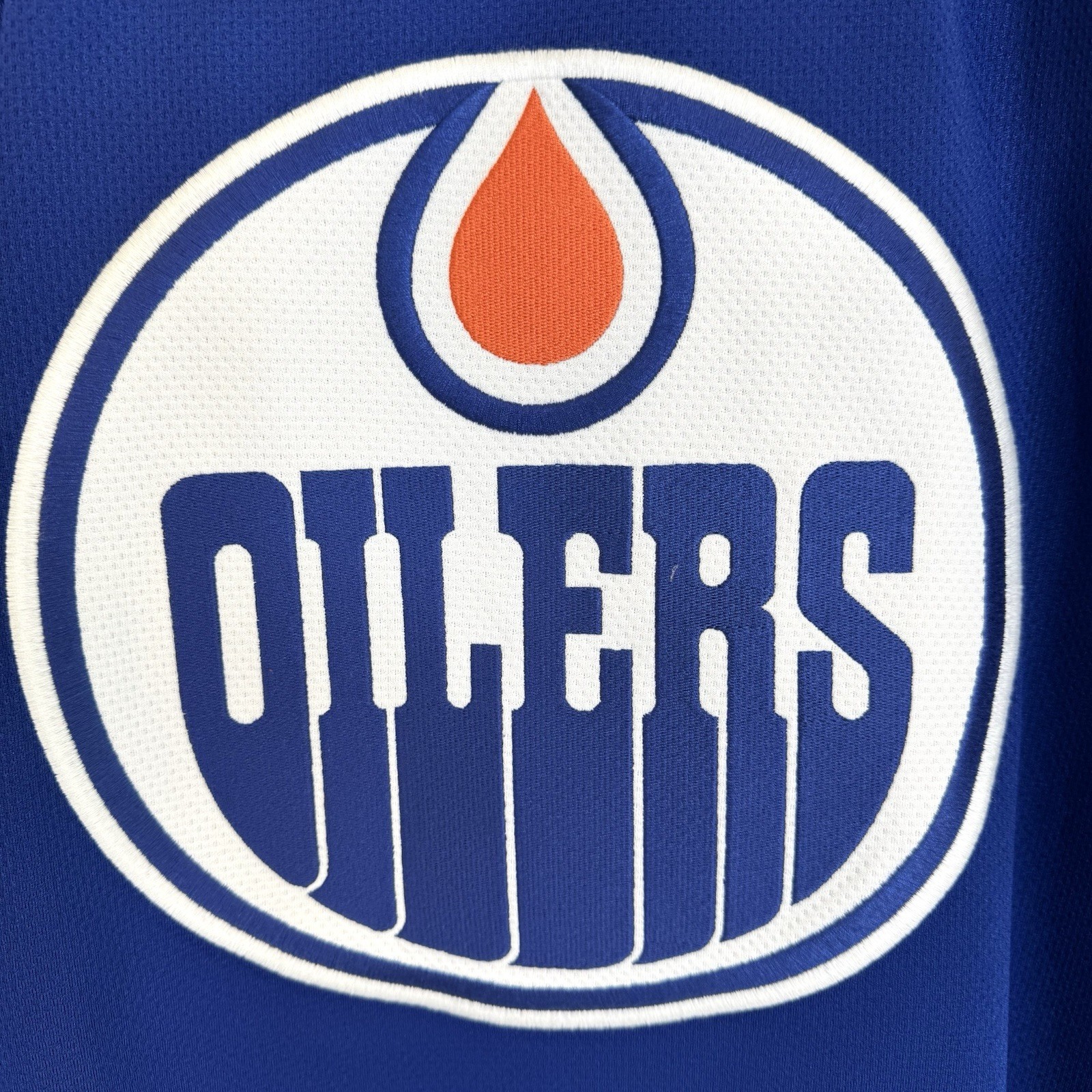 NWT Edmonton Oilers NHL Hockey Jersey Mens XXL 2XL Blue Home Blank