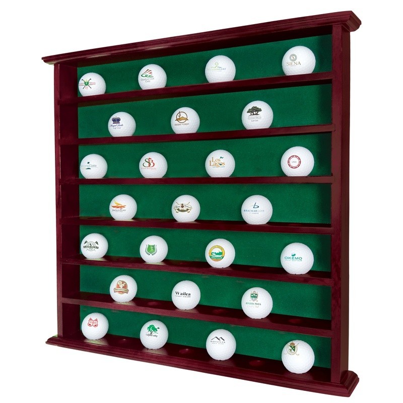 Golf Ball Display Case Holds 49 Balls Wall Mount/Tabletop Gift Golfers New