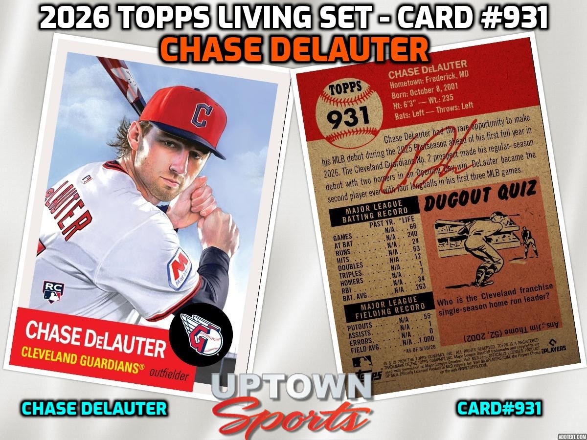 Chase DeLauter – 2026 Topps Living Set – Card 931 – Presale