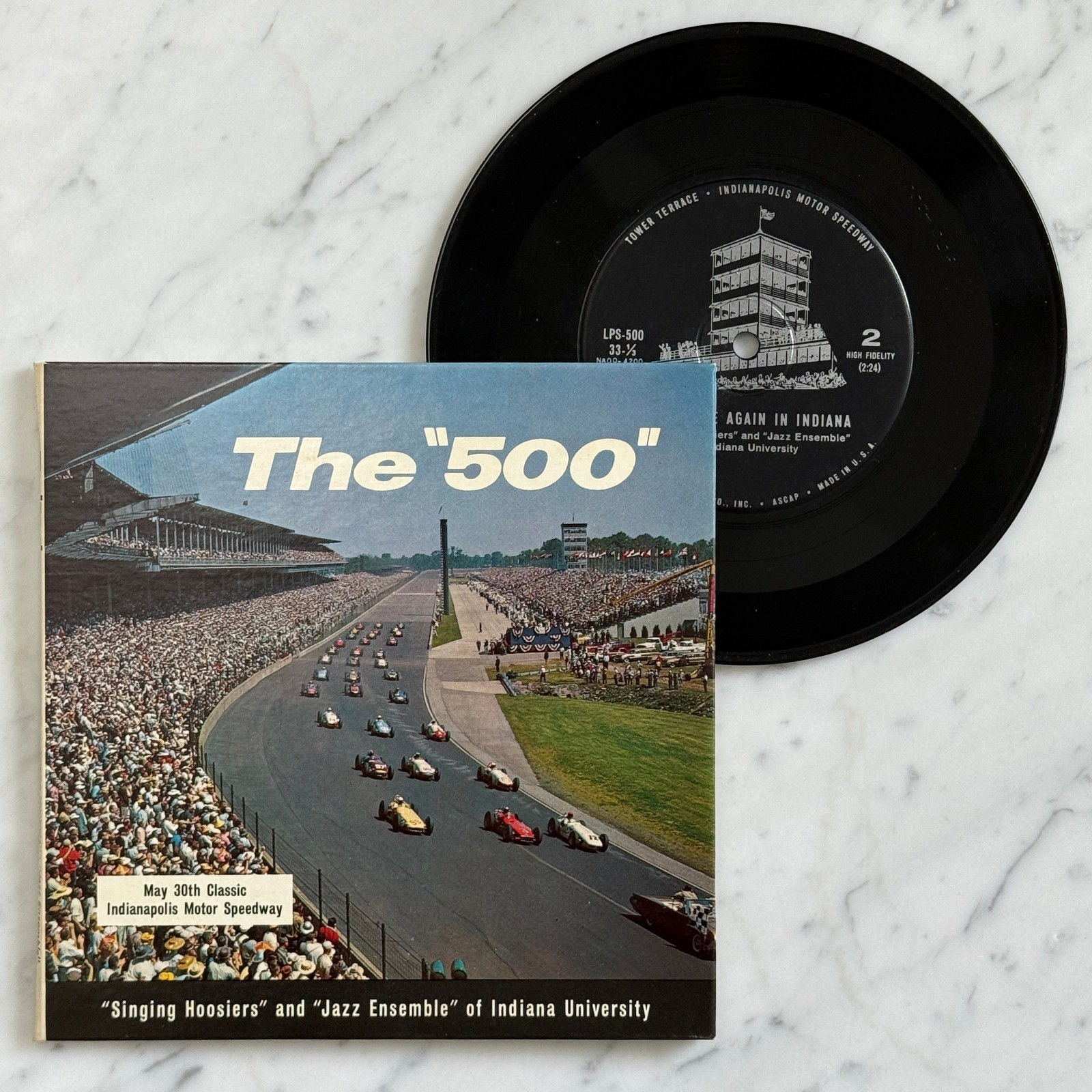NOS Indy 500 Sealed Vinyl Record EP 1961 – IU Back Home Again – Singing Hoosiers